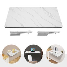90 50cm MDF Folding Wall Desk Max 30kg Metal Wall-mounted Folding Table Indoor