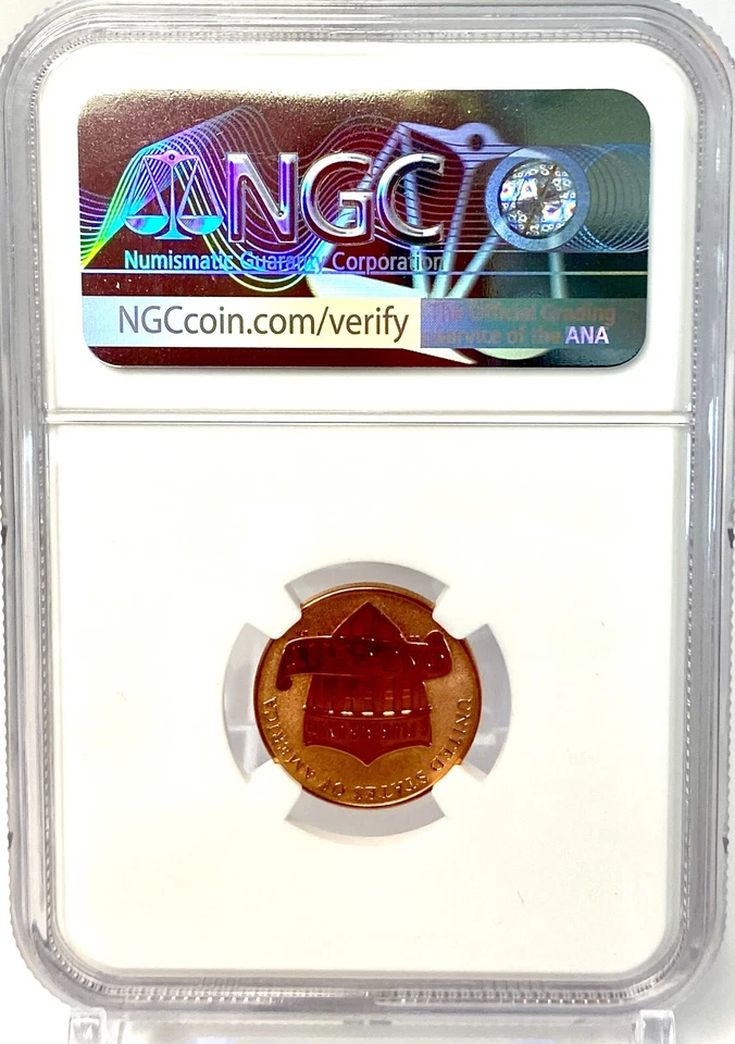 2019 W 1C First "W" Reverse Proof Cent FDOI NGC REVERSE PROOF 70 RD STAR LABEL - Image 2 of 4