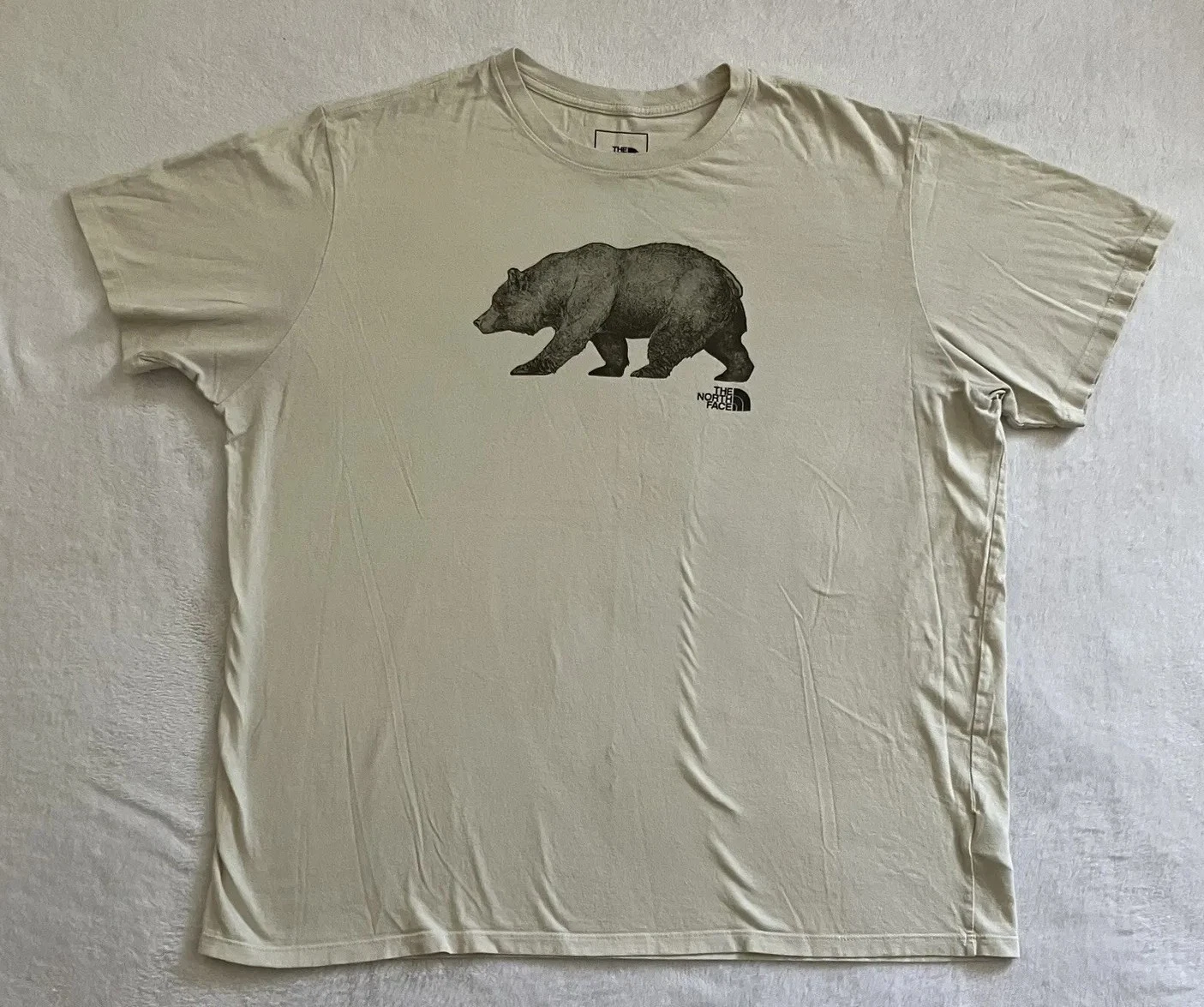 The North Face T Shirt Mens Size 2XL Brown Bear Hiking Camping Outdoor Gear Tee