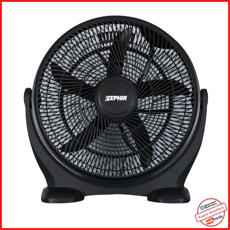 Ventilatore A Pavimento In Metallo 46 Cm - 102 M³/min 1250 Giri/min, 3 Velocità 90° Regolabile