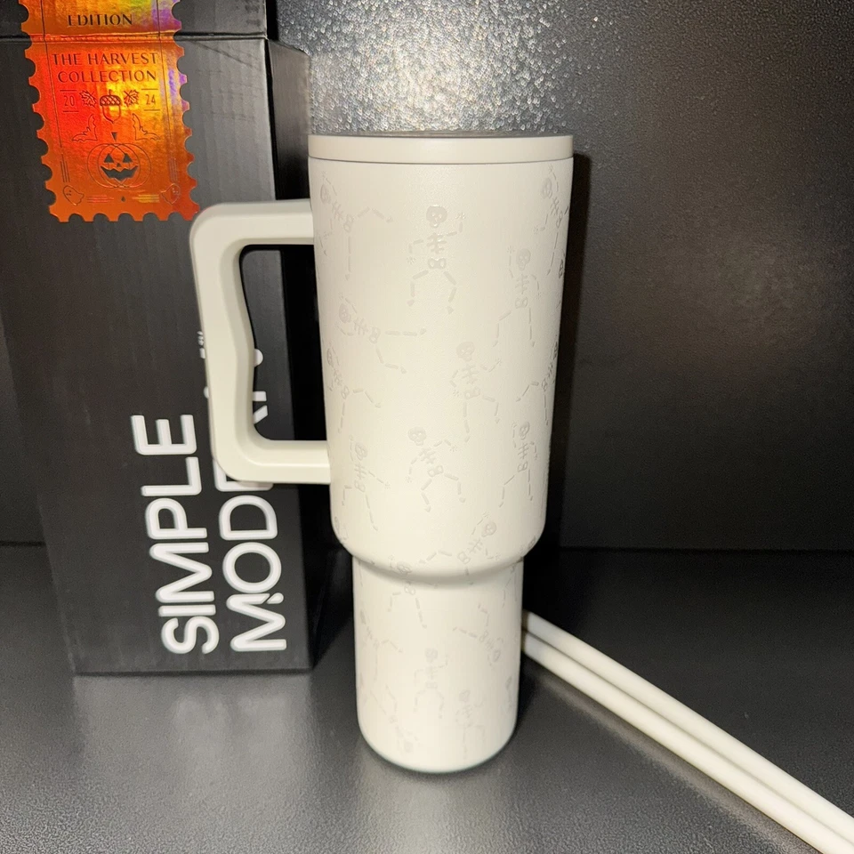 Simple Modern Halloween Trek Tumbler - Dancing Skeletons Harvest Collection NWT - Image 3 of 4