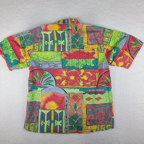 The Territory Ahead Shirt Mens Large Multi Color Aztec Casual Hawaiian Button Up - Picture 8 of 10