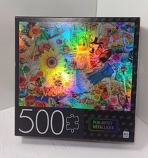 Garden Collage 500 Piece Foil Puzzle Milton Bradley, 2019 New