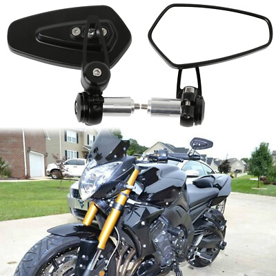 2x Motorrad Lenkerenden Spiegel 7/8'' Für Yamaha FZ07 FZ09 MT07 MT09 MT03 MT10