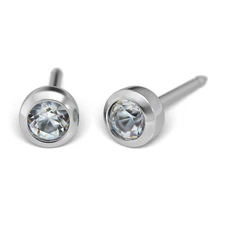 STUDEX Medical Earrings Surgical Steel Allergy Anti-Earrings 3mm Crystal