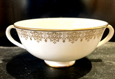 Royal Doulton Gold Lace Double Handled Soup Bowl/Cup Mint/Excellent Condition
