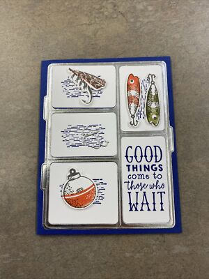 Homemade birthday greeting card Fishing