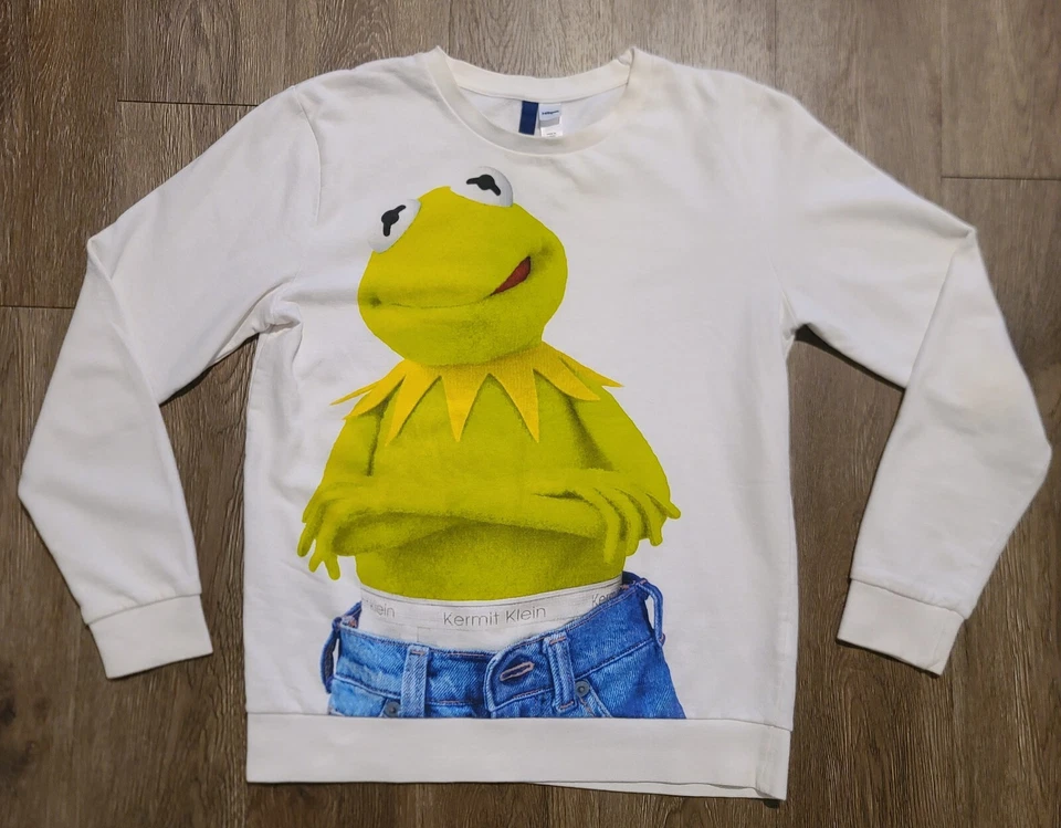 Sudadera para mujer H&M The Muppets mediana Kermit the Frog Pullover Kermit Klein Foto 2 de 4