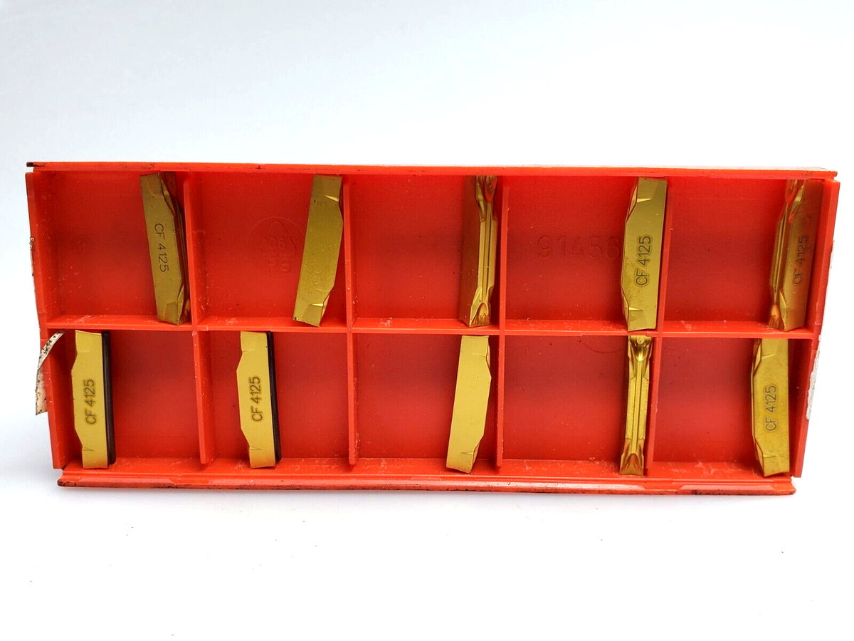 Sandvik Coromant N123H2-0400-0001-CF 4125 Carbide Grooving Inserts 