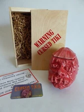 2012 WITCH DOCTOR CURSED TIKI  LE #1/1 UNLUCK CHUCK SHRUNKEN HEAD TIKI MUG (NEW)