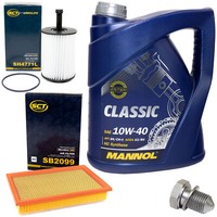 MotoröL Filter Set 10W40 5 Liter + ÖLablassschraube FüR Seat Alhambra V6 4Motion
