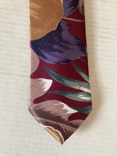 Campus Esprit Men's Necktie Tie Polyester Tropical Floral 90's Style Made in USA