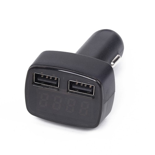 Dual USB Auto Zigarettenanzünder Ladegerät mit LED Display Volt Amp Meter Dc - Zdjęcie 11 z 12