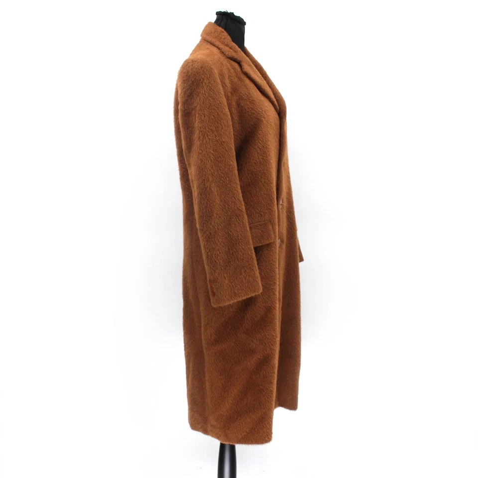 Ralph Lauren Purple Label Coat Alpaca Wool Blend Brown Midi Over Coat Size 4 - Image 2 of 4