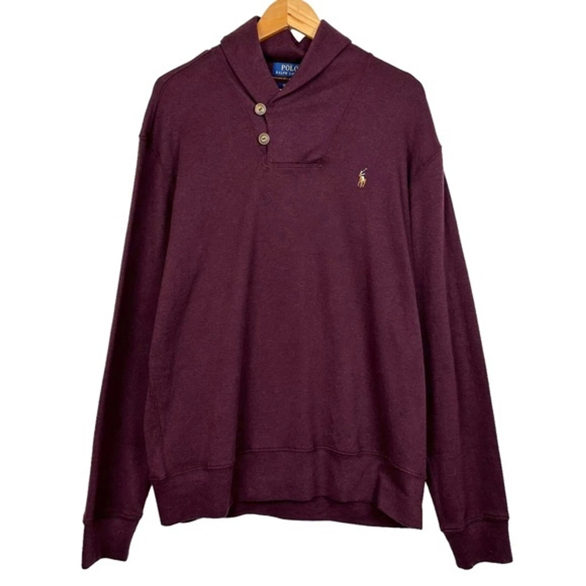 Polo ralph lauren mens top french rib shawl neck sweater