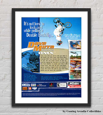 Dave Mirra BMX Freestyle PS1 Sega Dreamcast Glossy Promo Poster Unframed G6207