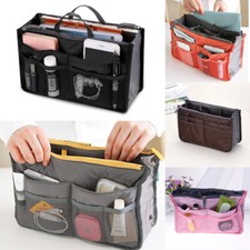 Ladies Travel Insert Handbags Organiser Tidy Bags Purse Liner Cosmetic Pouch Kit