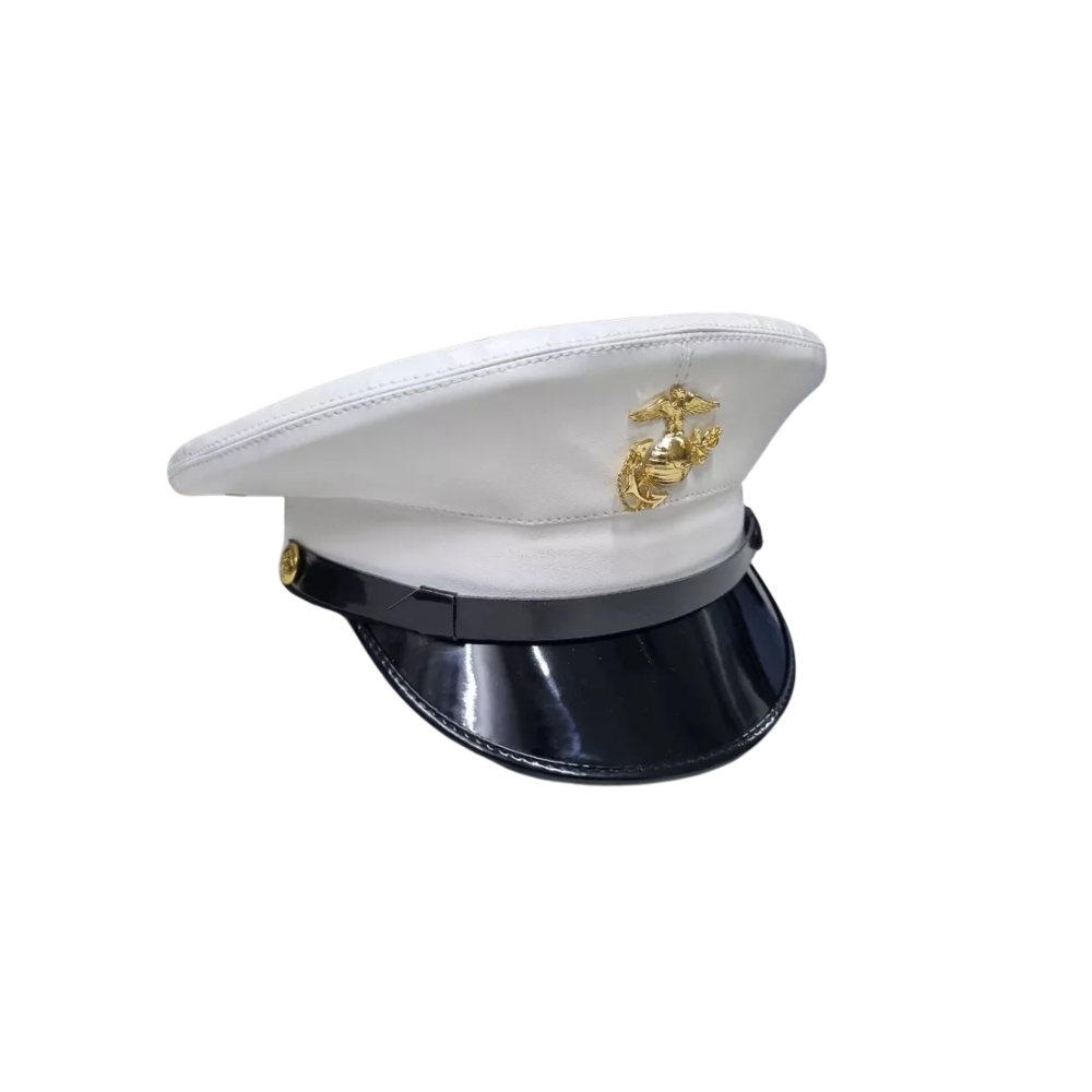 USMC Marine Corps Dress Blue Enlisted Vinyl Service White Dress