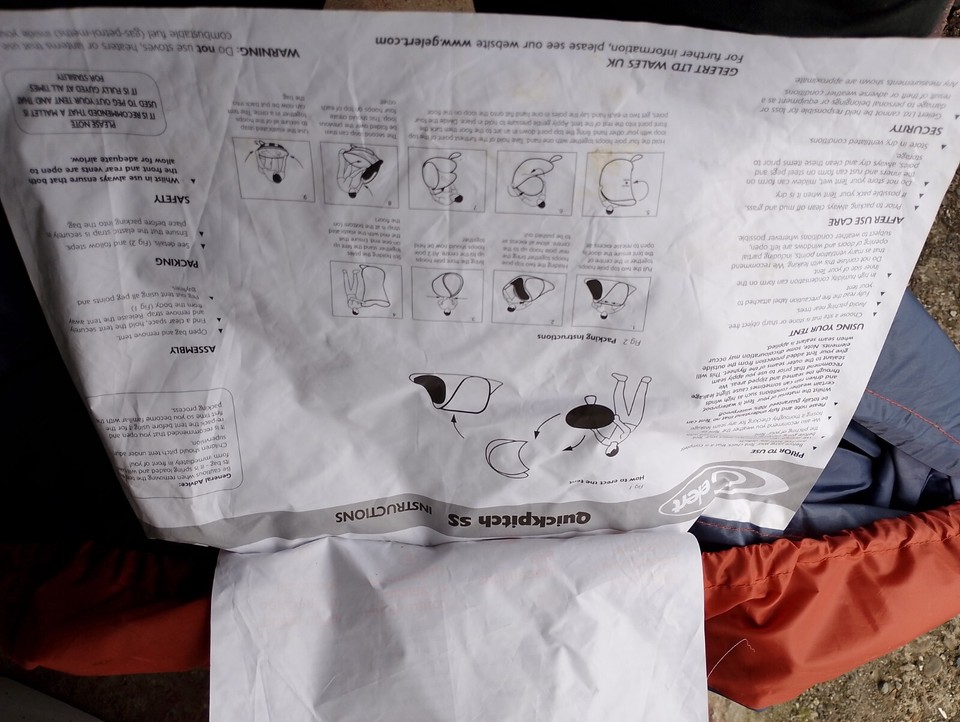 Gelert Quick pitch SS Pop Up Tent eBay