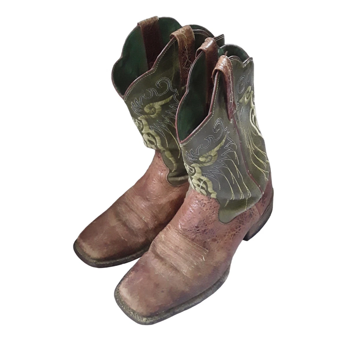 Ariat Men s Mesteno 10006841 Brown Green Leather Square Toe