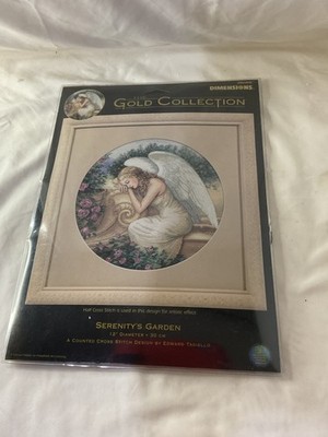 Dimensions Gold Collection SERENITY S GARDEN Counted Cross Stitch #35089 Angel