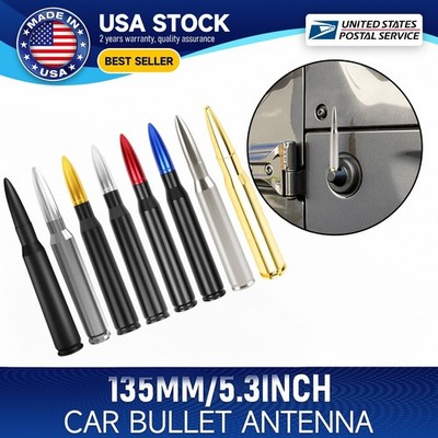 Premium 5.3inch CAR SHORT BULLET ANTENA MAST RADIO For Ram Classic 2019-2023