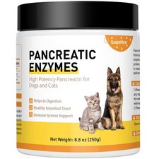 8.8 Ounces Pancreatic Enzymes for Dogs - 10x Pancreatin - Dog Digestive Enzym...