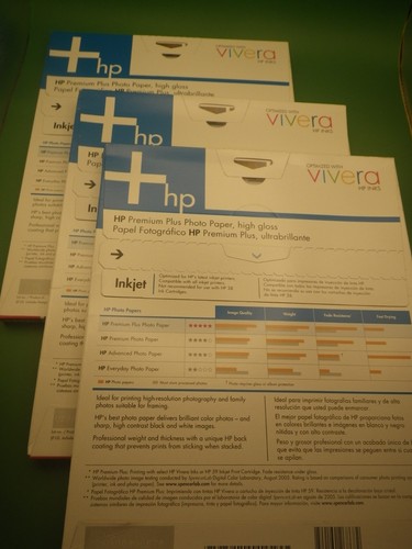 (3) Pudełka papieru fotograficznego HP Premium Plus wysoki połysk atramentowy 8,5x11 (75 arkuszy) - Zdjęcie 2 z 2