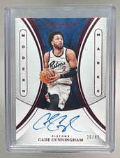 Cade Cunningham 2024 Panini Immaculate Collection #31 Red Modern Marks Auto /49
