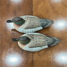 Handmade Carved Painted Wooden Duck Figurine ...