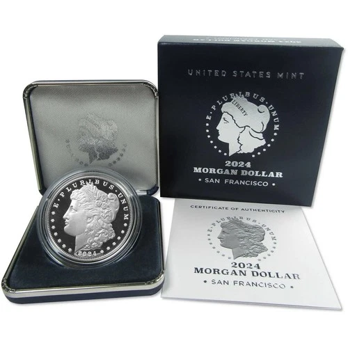 2024-S $1 Proof Morgan Silver Dollar Box, OGP & COA