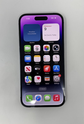 Apple iPhone 14 Pro 128GB Unlocked Deep Purple 77 Battery Health Screen Scratch