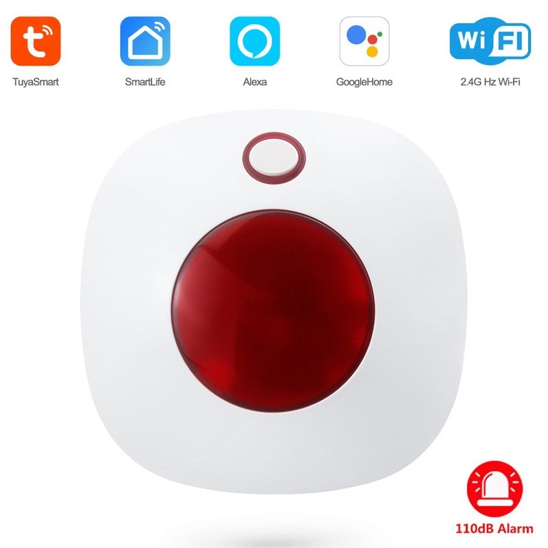 Tuya Sirena WiFi Interna 110dB: Allarme Stroboscopico Smart App