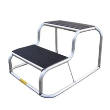 Milenco Aluminium Rubber Top Double Step Non Slip Caravan Motorhome