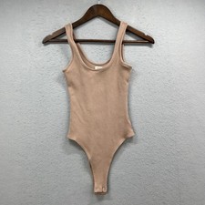 L'agence Bodysuit Womens XS Ginger Snap Ribbed Scoop Neck Stretch Chic Tank Top
