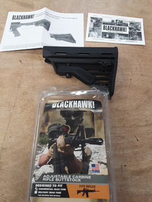 Blackhawk Adjustable Carbine Rifle Buttstock K11001-C New Open Package