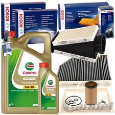 BOSCH FILTERSET+CASTROL M 5W30 ÖL passend für MERCEDES C KLASSE W/S205 GLC X253 BOSCH FILTERSET+CASTROL M 5W30 ÖL passend für MERCEDES C KLASSE W/S205 GLC X253
