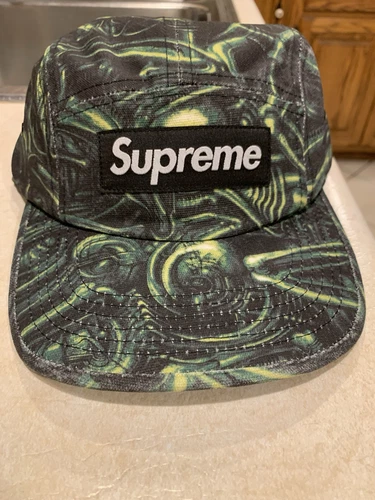 Supreme H.R. Casquette Giger Camp chapeau vert FW23 chapeau neuf boîte bonnet logo bogo