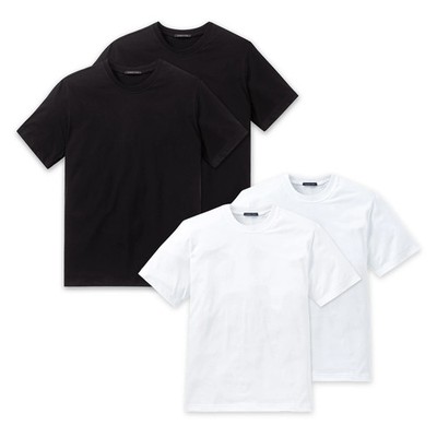 SCHIESSER Herren American T-Shirt 2er Pack - 1/2 Arm, Unterhemd, Rundhals