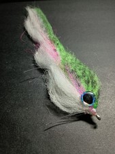 10" Weedless Jointed Tandem Hooks Swim Fly Peacock Bass Muskie Pike Stripers 