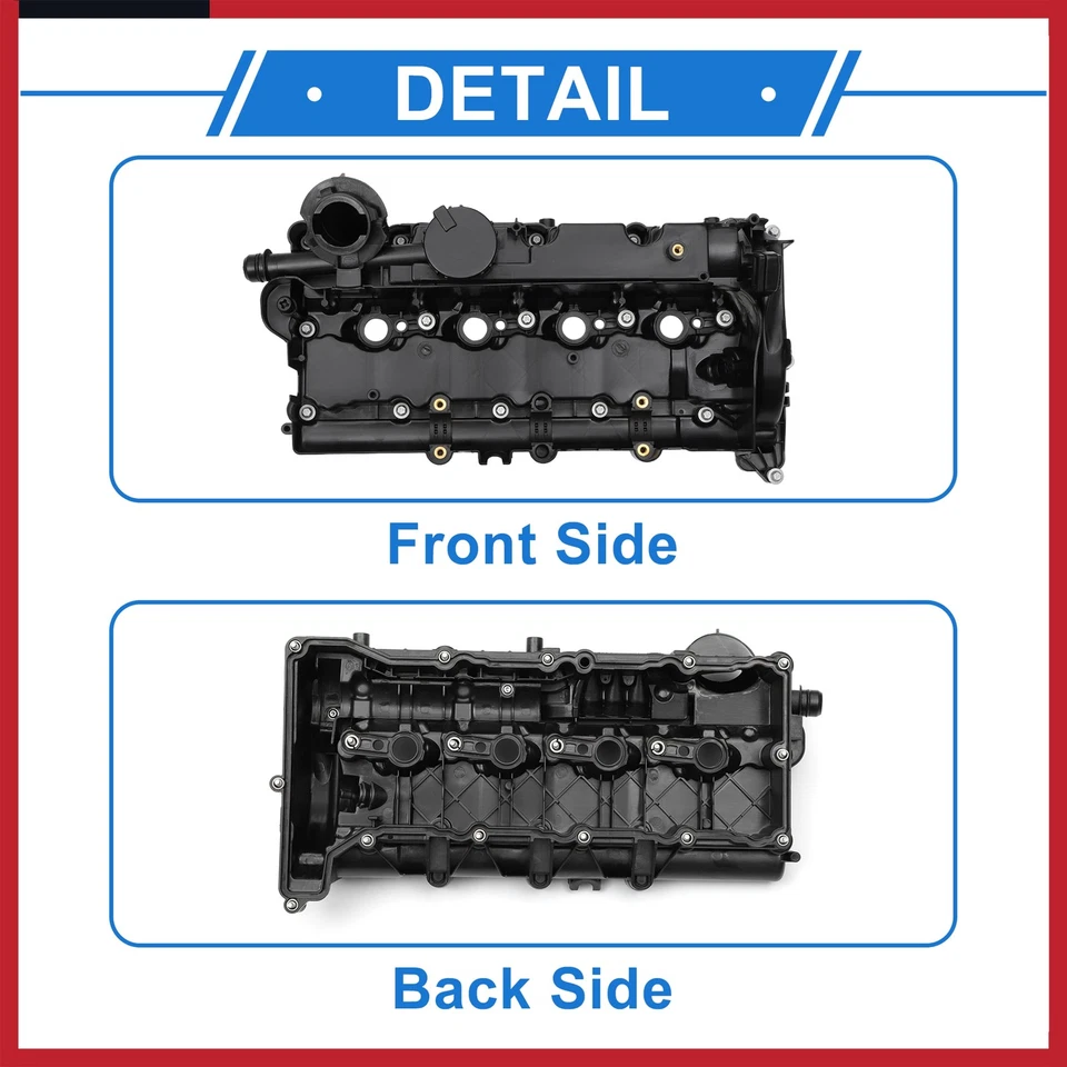 Juego de 1 cubiertas de válvulas de motor delanteras con junta n.º 11128508570 para BMW X3 2008-2010 Foto 4 de 4