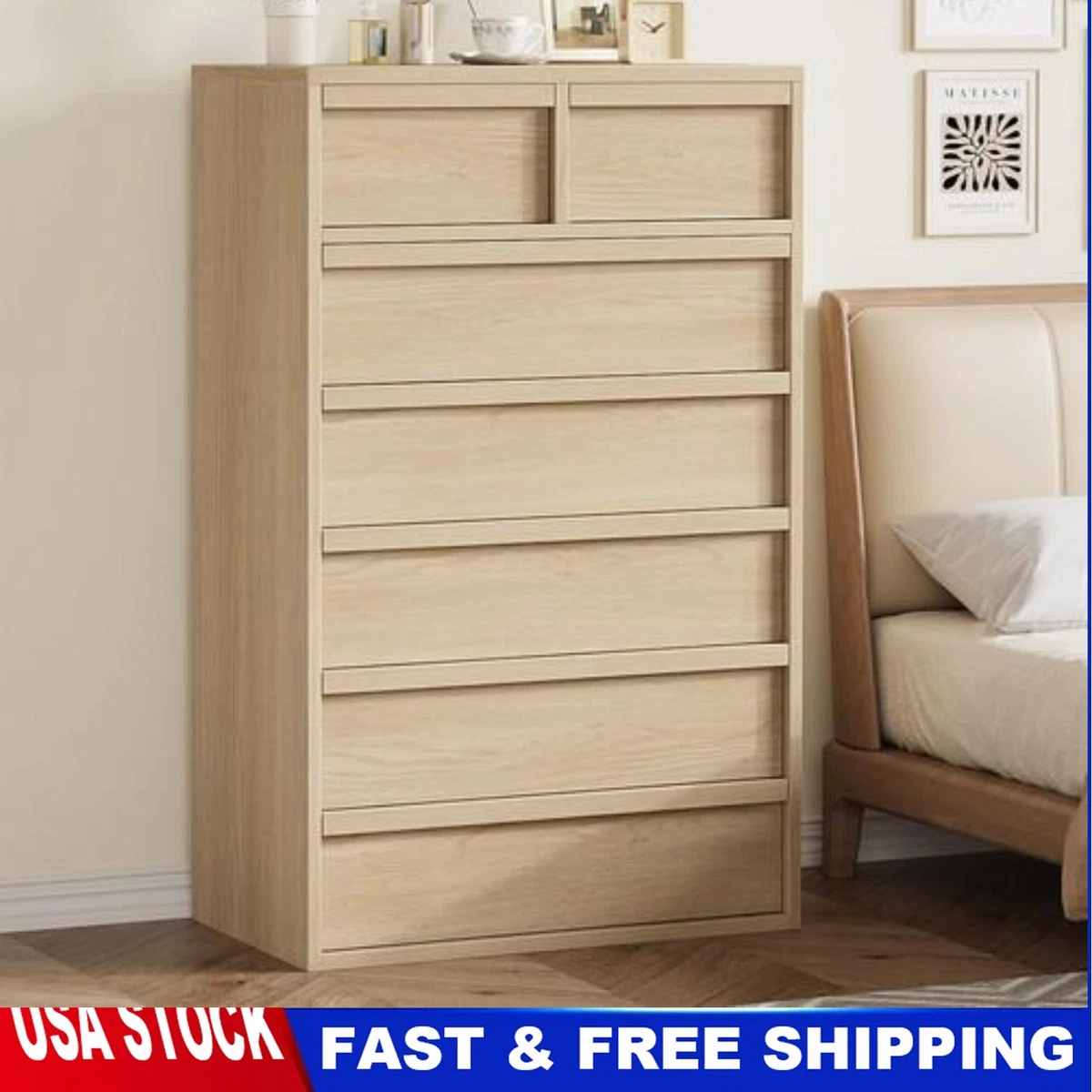 beige fabric dresser Pipishell 3 Drawer Fabric Dresser Storage Tower, Dresser Chest with Wood  Top, Organizer Unit for Closets Bedroom Nursery Room Hallway, Black (Beige) main image 0