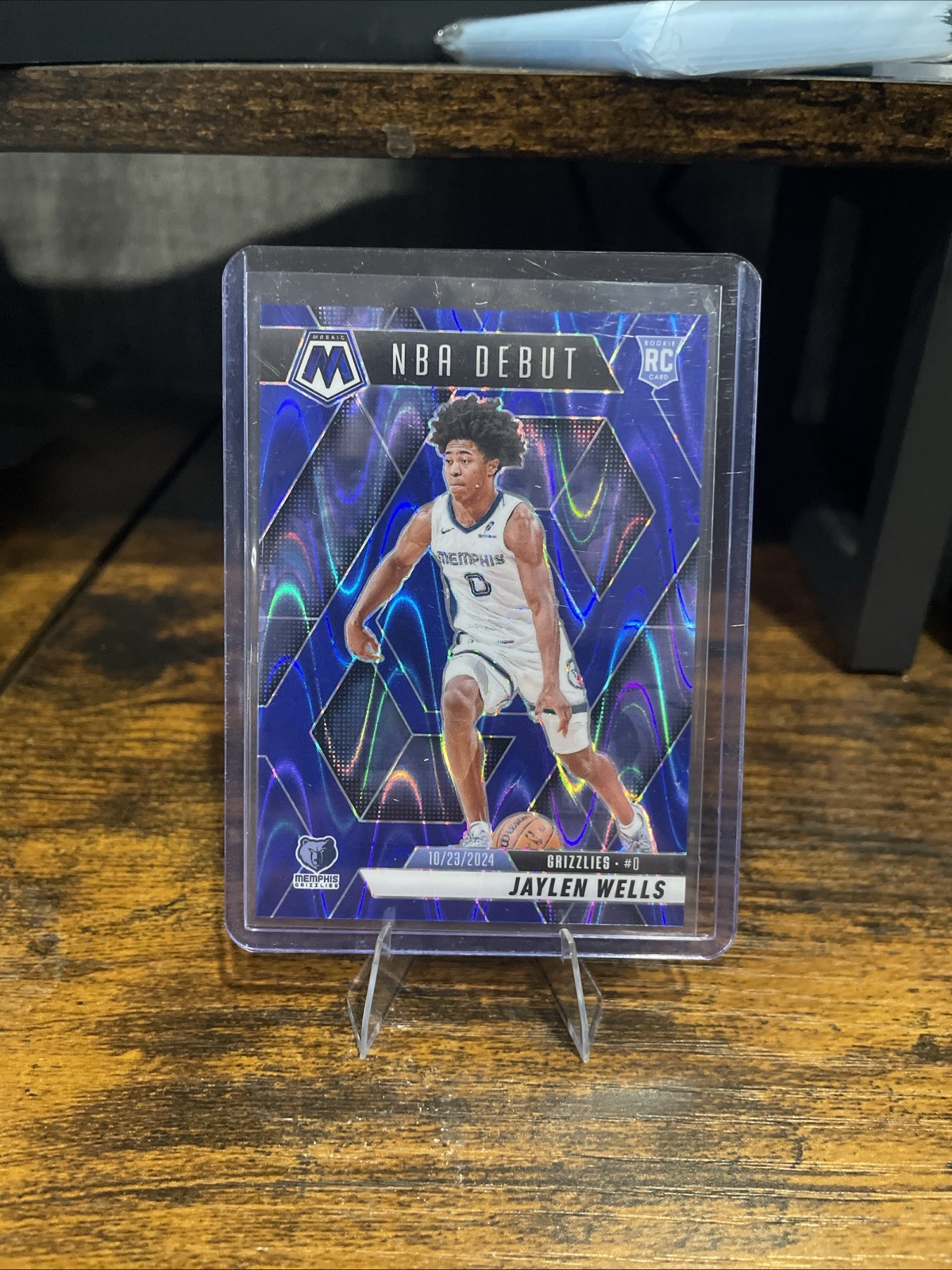 2024 Mosaic Basketball Blue Seismic Jaylen Wells /149 NBA Debut