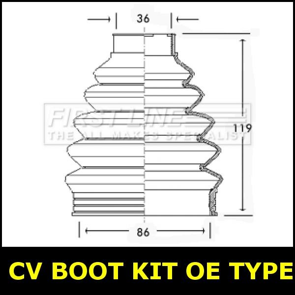CV Boot Kit OE Type Front Outer Fits CITROEN BERLINGO XANTIA OPT2/2 I 0640