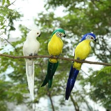 Artificial Fake Parrot Lifelike Feathered Bird Imitation Garden Ornament 25cm