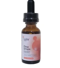 LUV Health FLOW DROPS Adaptogenic Mushroom Blend PEACH WATERMELON 1 oz