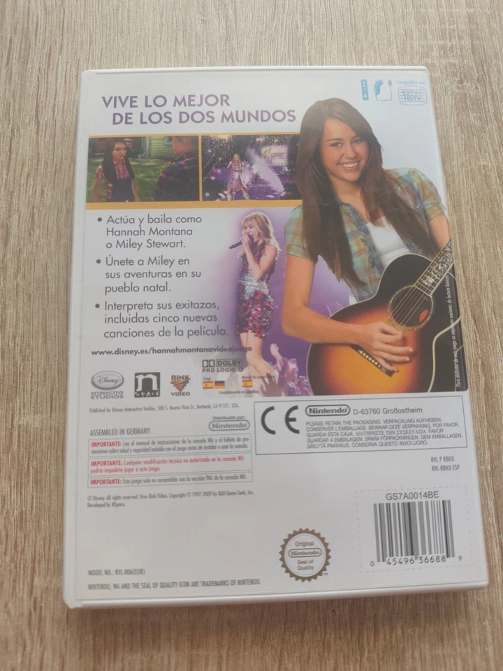WALT DISNEY HANNAH MONTANA LA PELICULA JUEGO WII PAL MILEY STEWART, foto 2 de 3