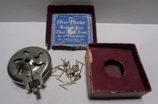 Oro Tone Oro Phone Edison Record Reproducer w/box Victor Columbia Brunswick