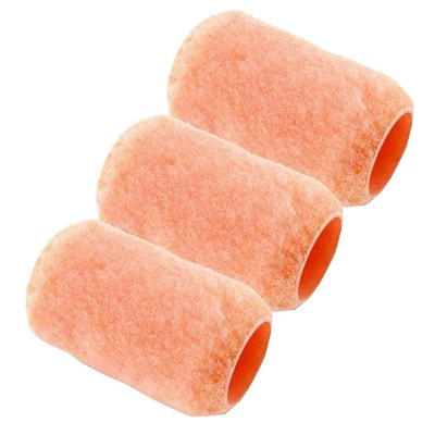 Reusable Paint Roller Covers 4'' x 3/8'' Nap Washable PVC Plastic Core Refill Bulk