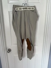 Tailored Sportsman Breeches Tan Side Zip Knee Patch Breeches size Women 24